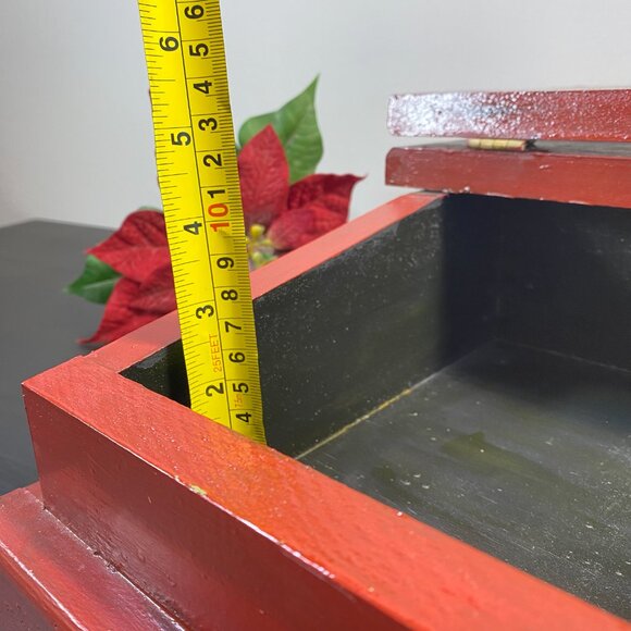 Handmade Wooden Jewelry Box, Top Opening Keepsake, Flower, Brown Box, Luxury Woo - Picture 8 of 10